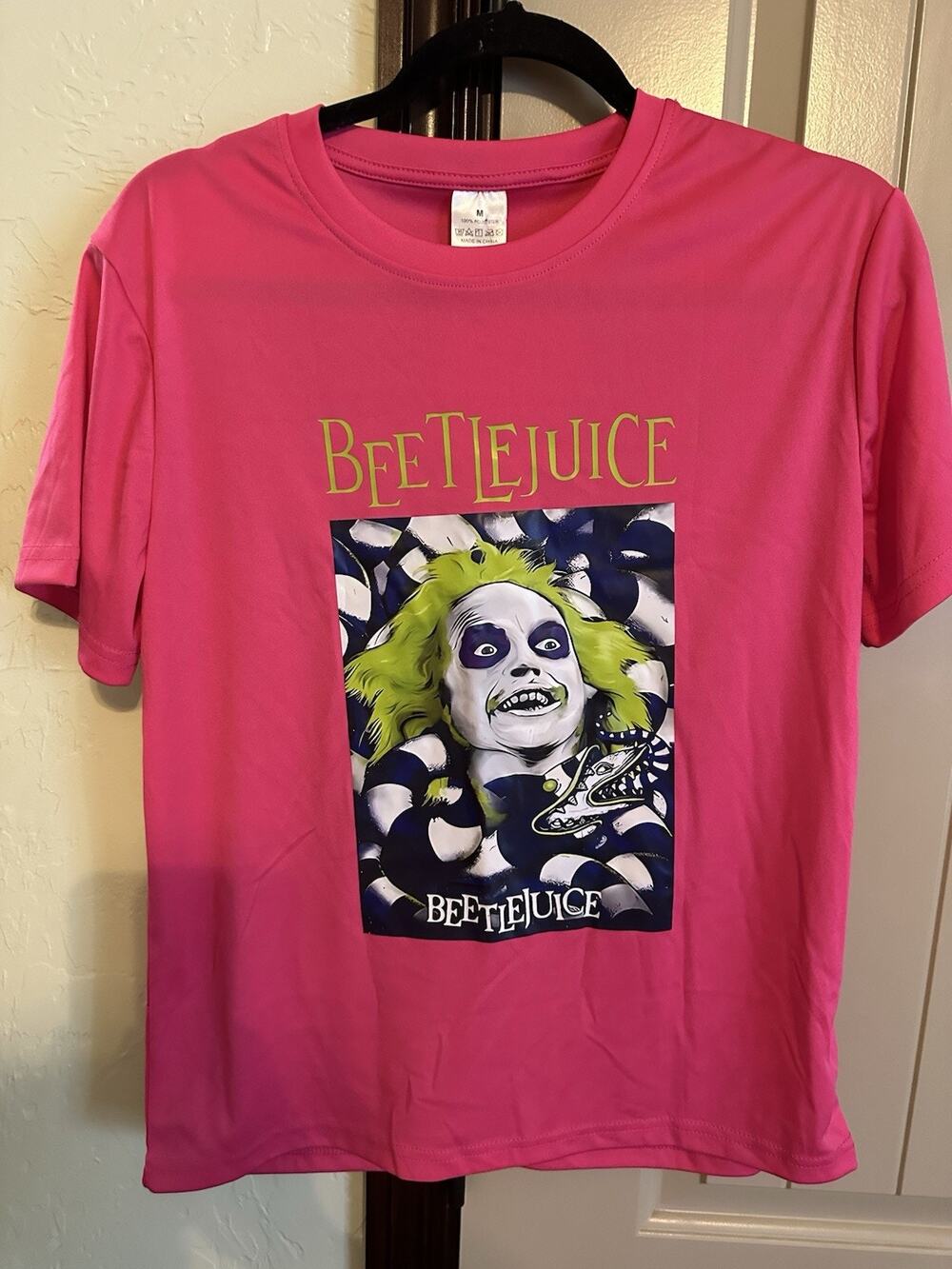 New SHEIN Woman’s Size M Beetlejuice Pink T-shirt